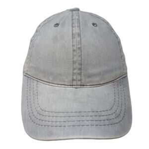 West Loop Strapback Baseball Cap Gray One Size Vented Holes 6 Panel Blank